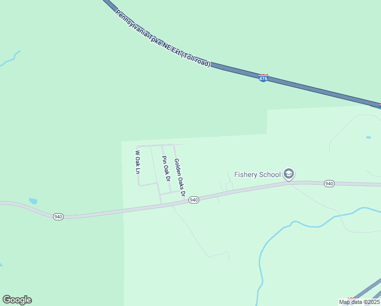 map of restaurants, bars, coffee shops, grocery stores, and more near Oak Drive in Penn Lake Park