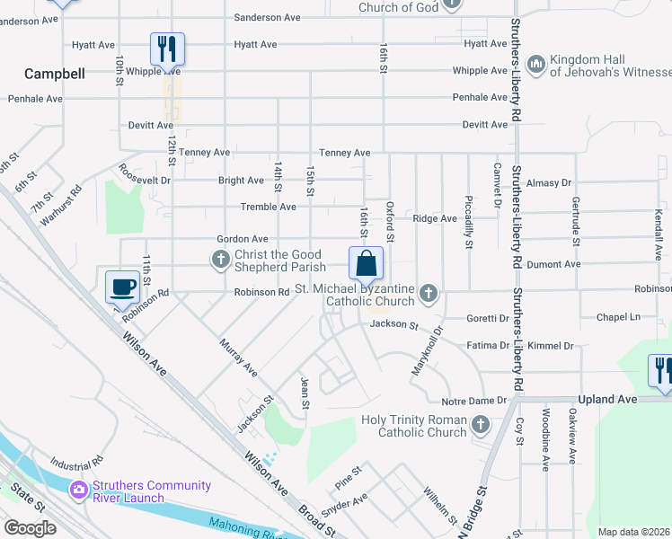 map of restaurants, bars, coffee shops, grocery stores, and more near 307 Reed Avenue in Campbell