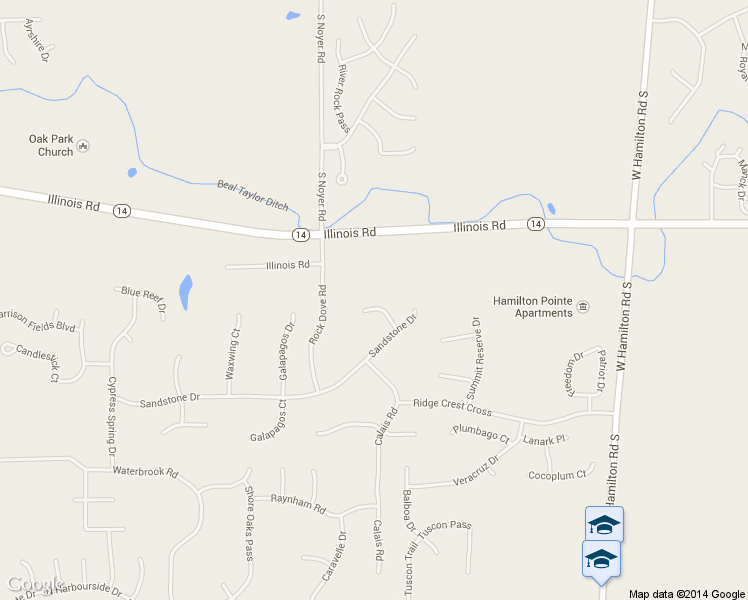 map of restaurants, bars, coffee shops, grocery stores, and more near 1511 Sweet Flag Cove in Fort Wayne