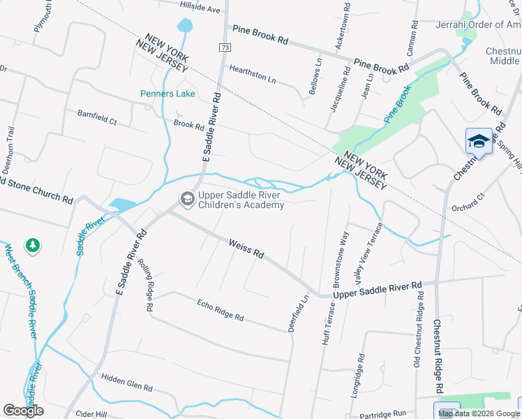 map of restaurants, bars, coffee shops, grocery stores, and more near 28 Gristmill Ln in Upper Saddle River