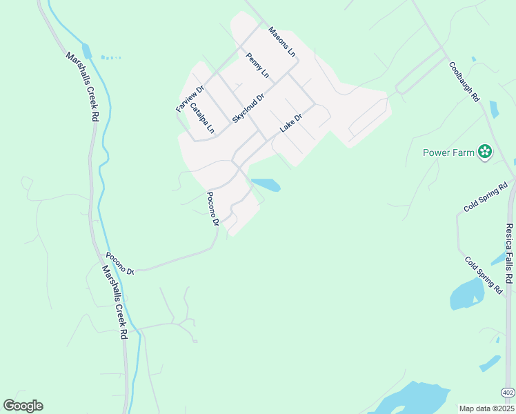 map of restaurants, bars, coffee shops, grocery stores, and more near 3122 Acorn Lane in East Stroudsburg