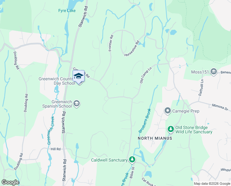 map of restaurants, bars, coffee shops, grocery stores, and more near 175 Cat Rock Road in Greenwich