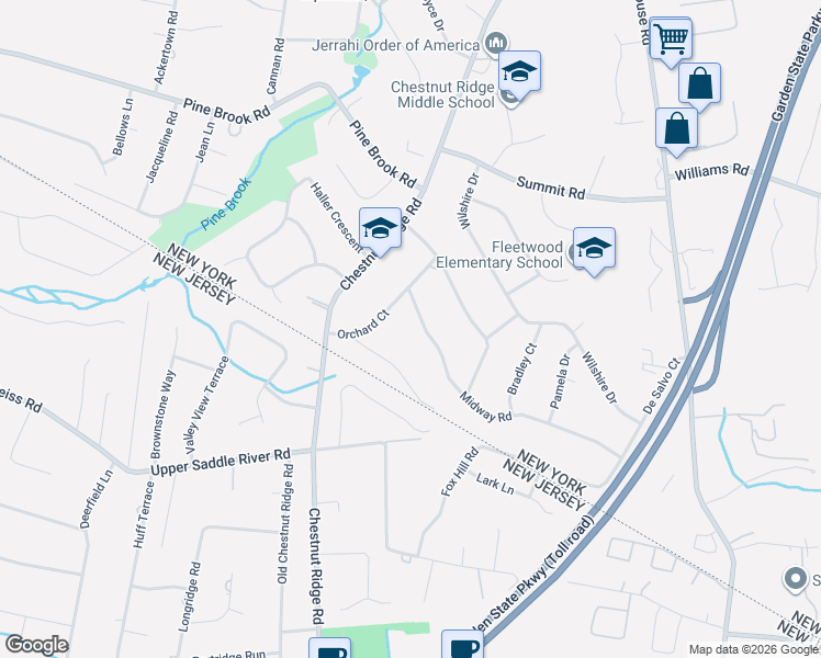 map of restaurants, bars, coffee shops, grocery stores, and more near 40 Midway Road in Spring Valley