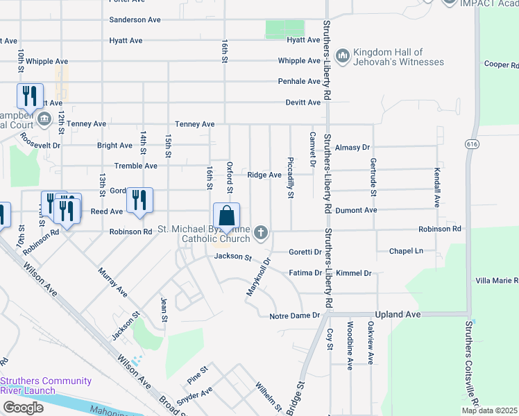 map of restaurants, bars, coffee shops, grocery stores, and more near 27 Regent Street in Campbell
