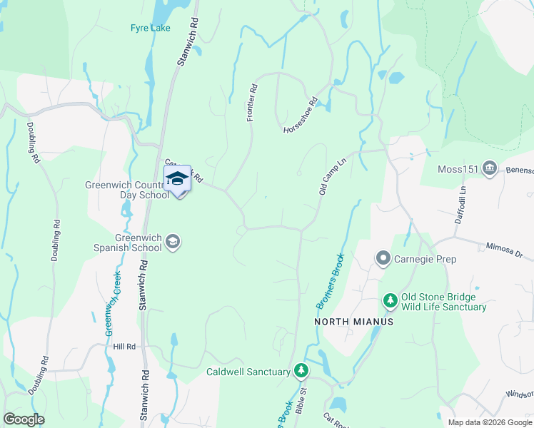 map of restaurants, bars, coffee shops, grocery stores, and more near 175 Cat Rock Road in Greenwich