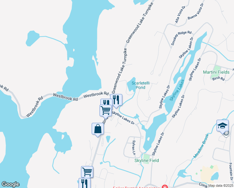 map of restaurants, bars, coffee shops, grocery stores, and more near 1 Greenwood Lake Turnpike in Ringwood
