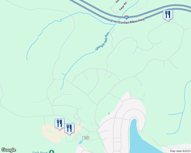 map of restaurants, bars, coffee shops, grocery stores, and more near 43 Kent Clarke Road in Lake Harmony