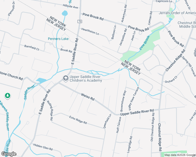 map of restaurants, bars, coffee shops, grocery stores, and more near 28 Gristmill Lane in Upper Saddle River