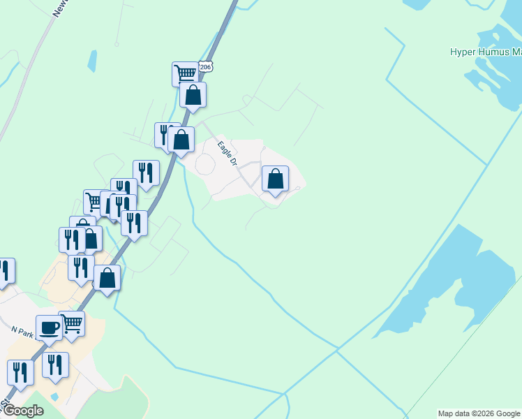 map of restaurants, bars, coffee shops, grocery stores, and more near 2 Pelican Point in Newton