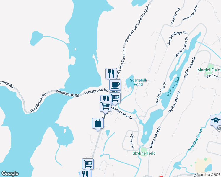 map of restaurants, bars, coffee shops, grocery stores, and more near 1 Greenwood Lake Turnpike in Ringwood