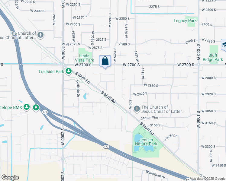 map of restaurants, bars, coffee shops, grocery stores, and more near 2882 South Allison Way in Syracuse