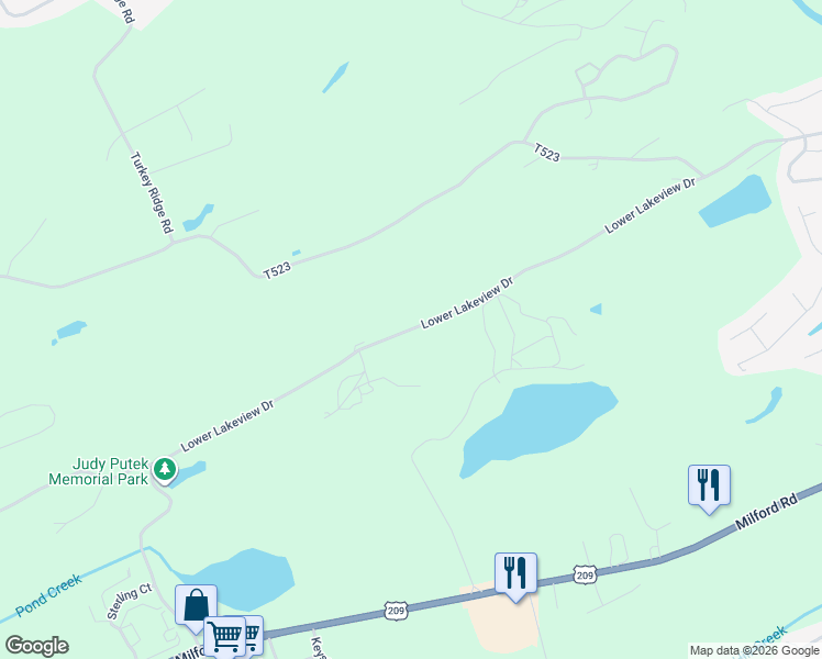 map of restaurants, bars, coffee shops, grocery stores, and more near 376 Lower Lakeview Drive in East Stroudsburg