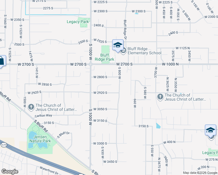 map of restaurants, bars, coffee shops, grocery stores, and more near 867 West 2920 South in Syracuse