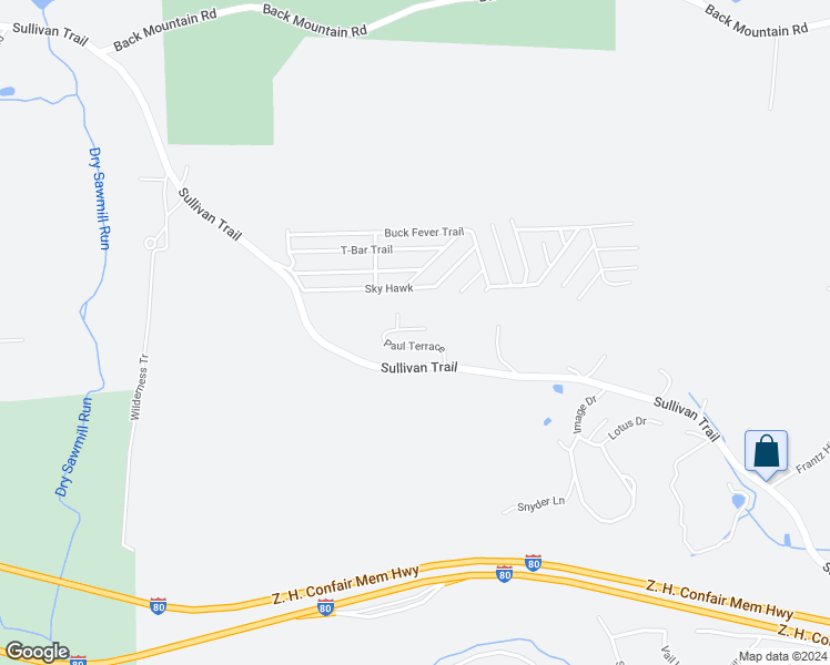 map of restaurants, bars, coffee shops, grocery stores, and more near 202 Moyer Court in Monroe County