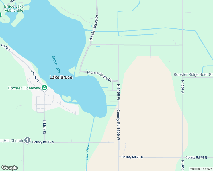 map of restaurants, bars, coffee shops, grocery stores, and more near 11198 West Pontoon Drive in Kewanna