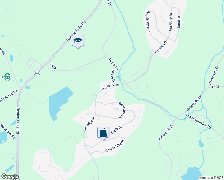 map of restaurants, bars, coffee shops, grocery stores, and more near 234 Hawthorne Village Court in East Stroudsburg