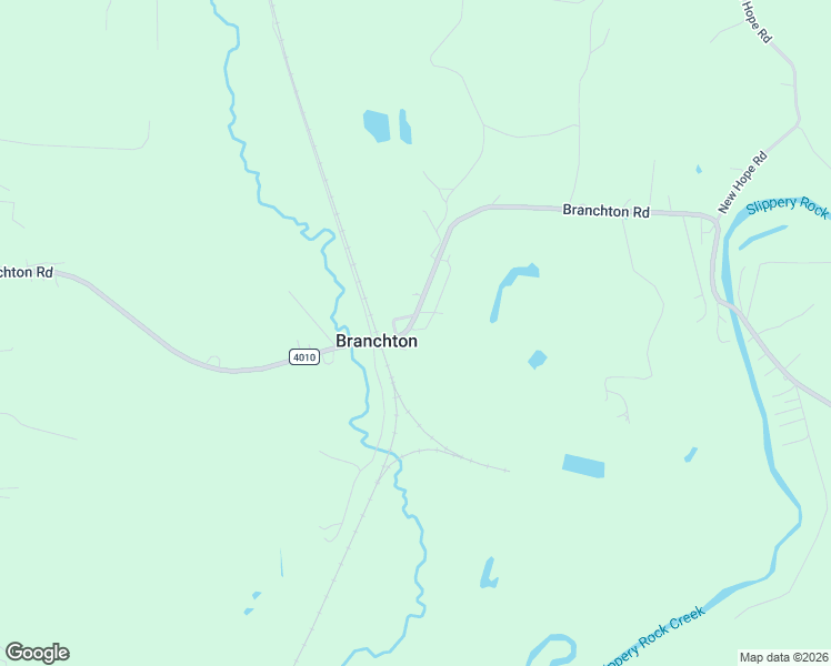 map of restaurants, bars, coffee shops, grocery stores, and more near 534 Branchton Road in Slippery Rock