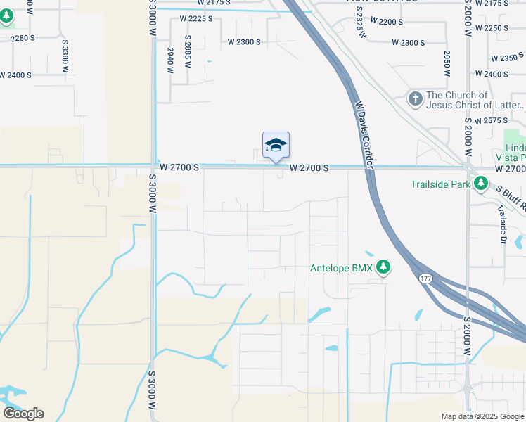 map of restaurants, bars, coffee shops, grocery stores, and more near 3062 South 2675 West in Syracuse