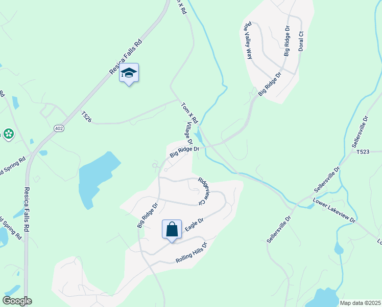 map of restaurants, bars, coffee shops, grocery stores, and more near 240 Hawthorne Village Court in East Stroudsburg