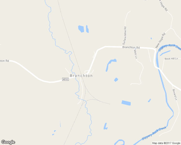 map of restaurants, bars, coffee shops, grocery stores, and more near 534 Branchton Road in Slippery Rock