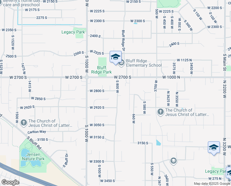 map of restaurants, bars, coffee shops, grocery stores, and more near 803 West 2800 South in Syracuse
