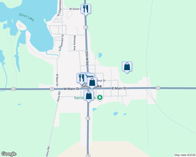 map of restaurants, bars, coffee shops, grocery stores, and more near 201 East Walnut Street in Silver Lake