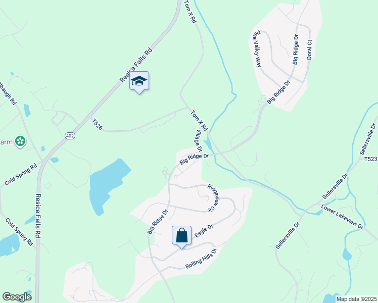 map of restaurants, bars, coffee shops, grocery stores, and more near 233 Hawthorne Village Court in East Stroudsburg