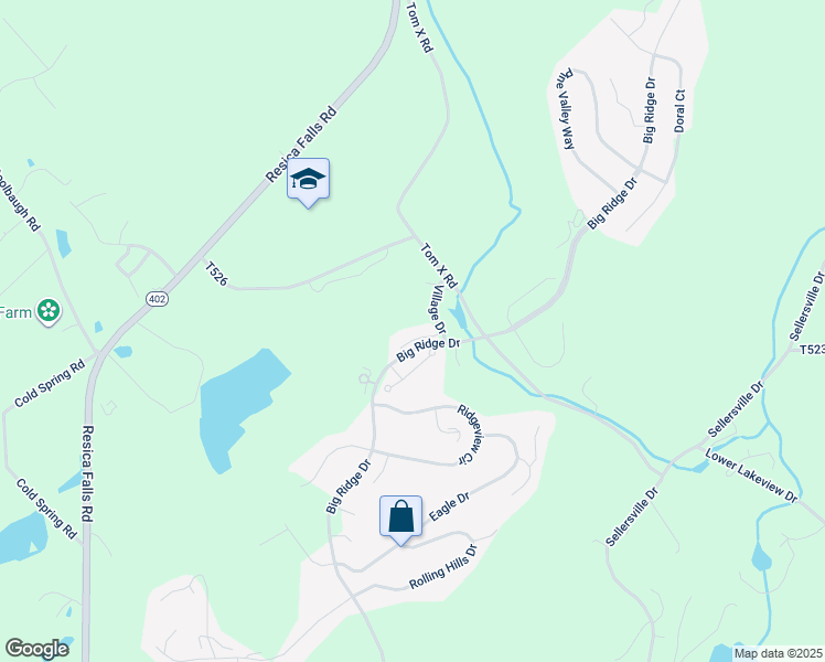 map of restaurants, bars, coffee shops, grocery stores, and more near 233 Hawthorne Village Court in East Stroudsburg