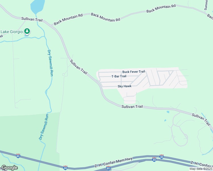 map of restaurants, bars, coffee shops, grocery stores, and more near 115 Sky Hawk in Monroe County