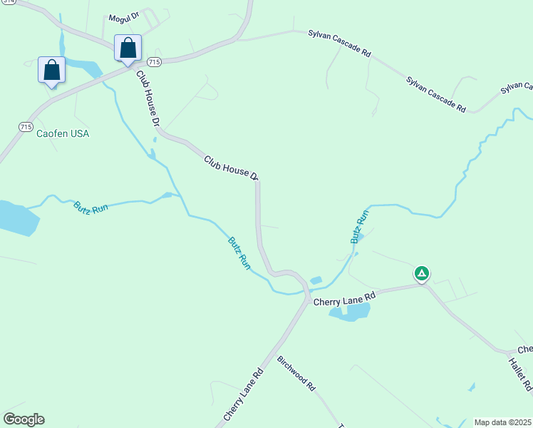 map of restaurants, bars, coffee shops, grocery stores, and more near 2539 Club House Road in Henryville