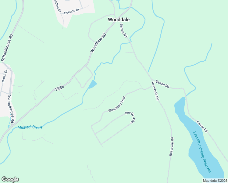 map of restaurants, bars, coffee shops, grocery stores, and more near Lee Ln in East Stroudsburg