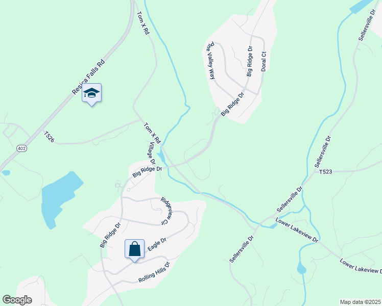 map of restaurants, bars, coffee shops, grocery stores, and more near 114 Pebble Beach Court in East Stroudsburg