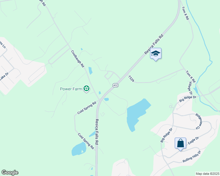map of restaurants, bars, coffee shops, grocery stores, and more near 3301 Poplar Place North in East Stroudsburg