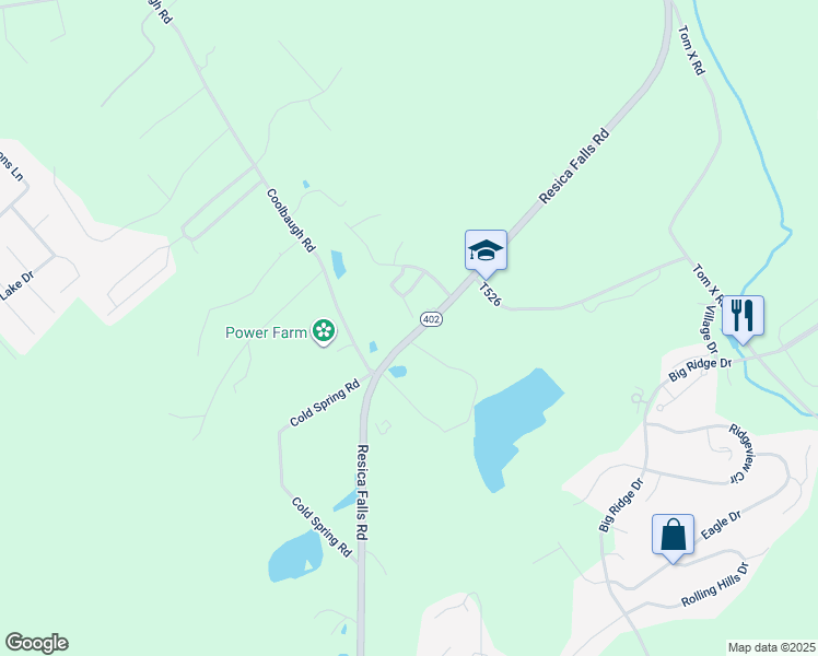 map of restaurants, bars, coffee shops, grocery stores, and more near 3301 Poplar Place North in East Stroudsburg