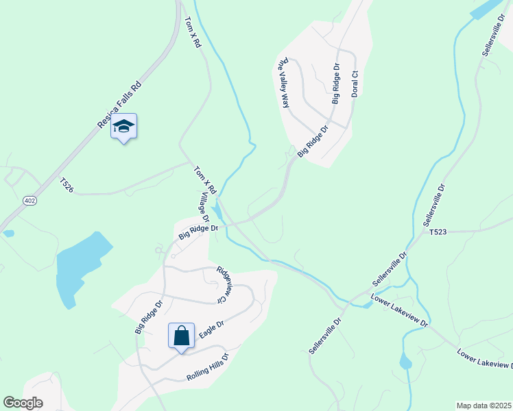 map of restaurants, bars, coffee shops, grocery stores, and more near 114 Pebble Beach Court in East Stroudsburg