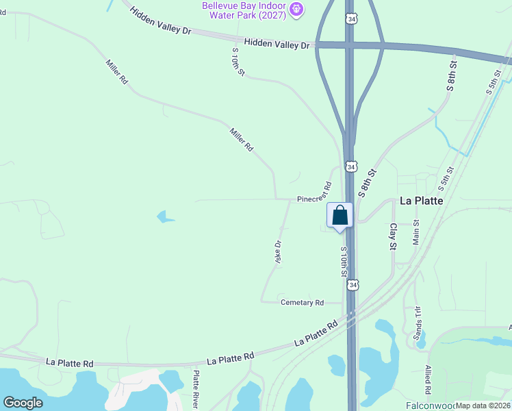 map of restaurants, bars, coffee shops, grocery stores, and more near 1621 Pinecrest Road in Bellevue