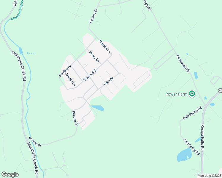 map of restaurants, bars, coffee shops, grocery stores, and more near 2413 Beech Lane in East Stroudsburg