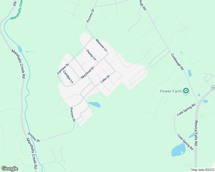 map of restaurants, bars, coffee shops, grocery stores, and more near 2413 Beech Lane in East Stroudsburg