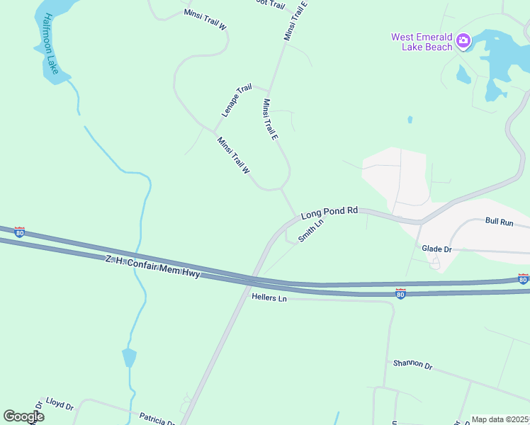 map of restaurants, bars, coffee shops, grocery stores, and more near 2211 Long Pond Road in Long Pond