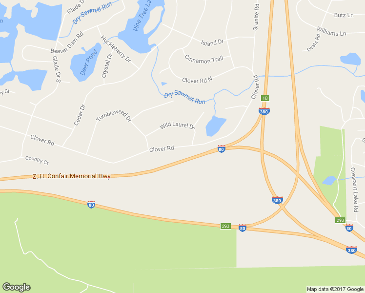 map of restaurants, bars, coffee shops, grocery stores, and more near 1457 Clover Road in Long Pond