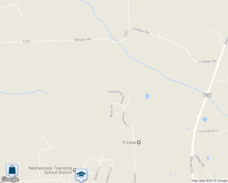 map of restaurants, bars, coffee shops, grocery stores, and more near 299 Cabernet Drive in New Castle