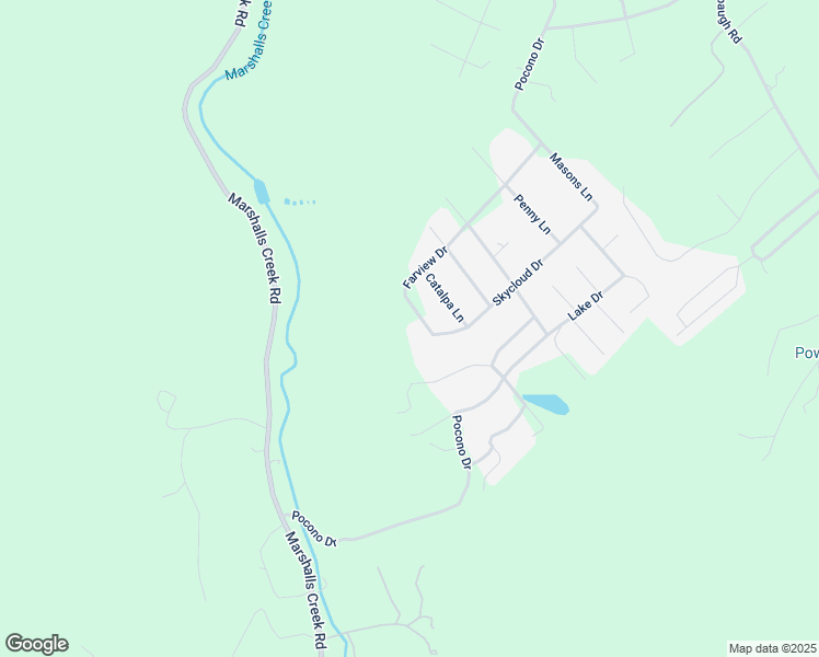 map of restaurants, bars, coffee shops, grocery stores, and more near 3493 Farview Drive in East Stroudsburg