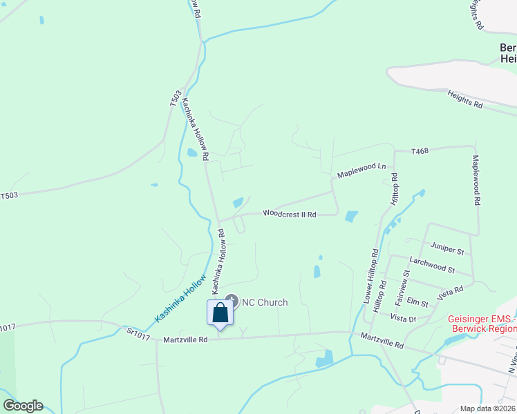 map of restaurants, bars, coffee shops, grocery stores, and more near 27 Upper Woodcrest Road in Berwick