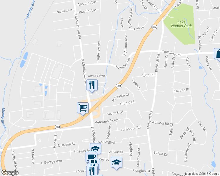 map of restaurants, bars, coffee shops, grocery stores, and more near 454 Somerset Drive in Pearl River