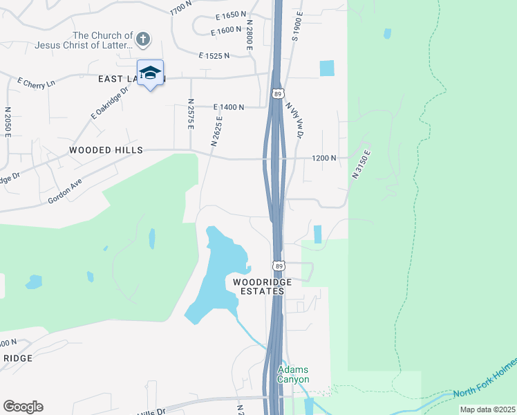 map of restaurants, bars, coffee shops, grocery stores, and more near 2855 East Gentile Street in Layton