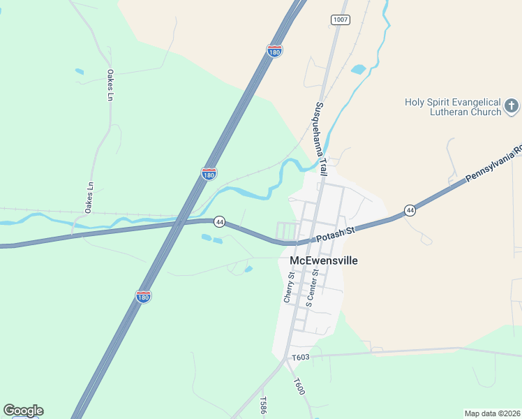map of restaurants, bars, coffee shops, grocery stores, and more near Potash Street in Watsontown