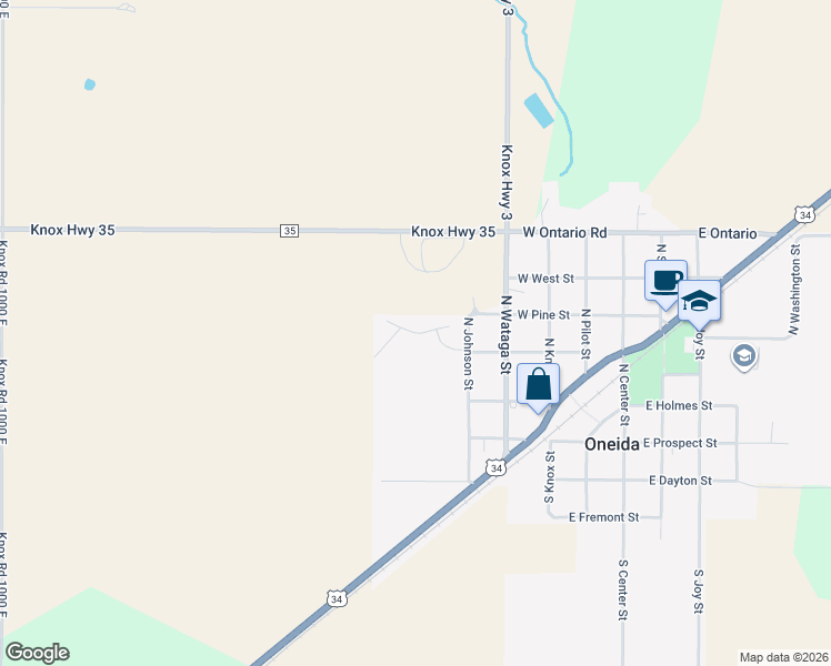map of restaurants, bars, coffee shops, grocery stores, and more near 559 West Matthews Court in Oneida