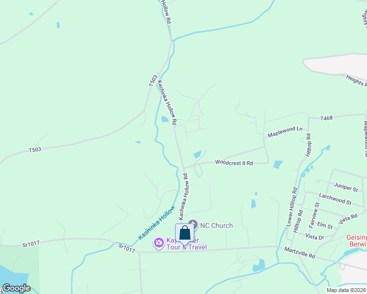 map of restaurants, bars, coffee shops, grocery stores, and more near 100 Kachinka Hollow Rd in Berwick