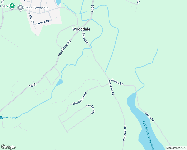map of restaurants, bars, coffee shops, grocery stores, and more near 320 Lee Lane in East Stroudsburg