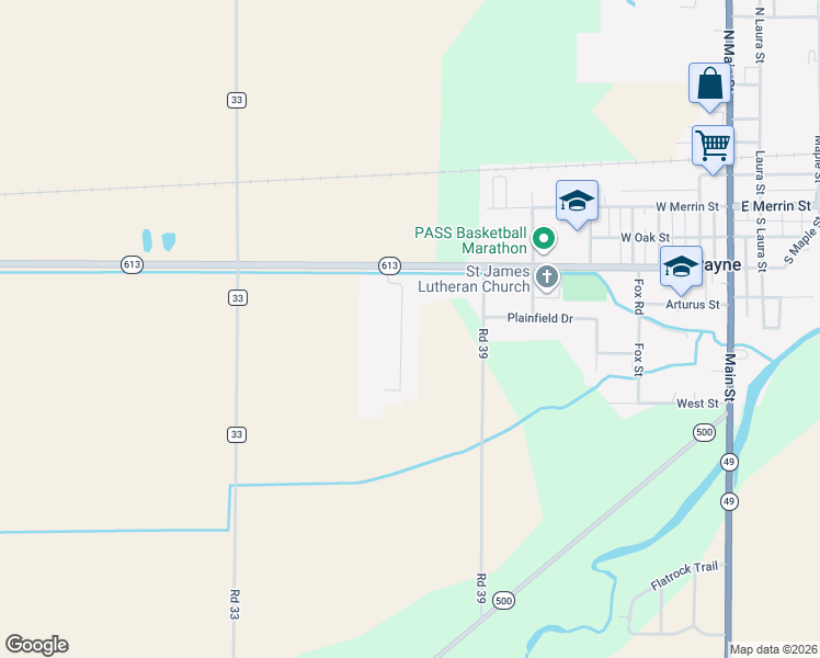 map of restaurants, bars, coffee shops, grocery stores, and more near 824 Brian Drive in Payne